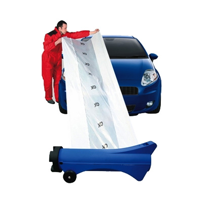 Dispensador De Color Azul Con Ruedas De Film Para Para Enmascarar 119 X 41 Cm. (Largo X Ancho)