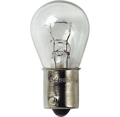 Blister De 2 Lamparas Economicas, P21w, 1 Polo, 12 V. 21 W. Valido Para Intermitente, Freno, Marcha Atras, Antiniebla Trasera 58