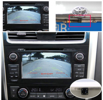 Camara Marcha Atras Montaje Empotrado 45º 801