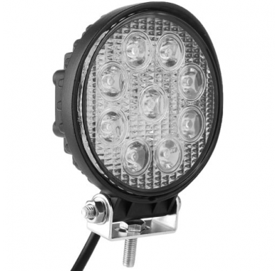 Foco Redondo Led De Trabajo Para Vehiculos Industriales 60º , 12 > 24 V , Nautica , 11.5cm Diametro , 3.5 Cm Profundo .