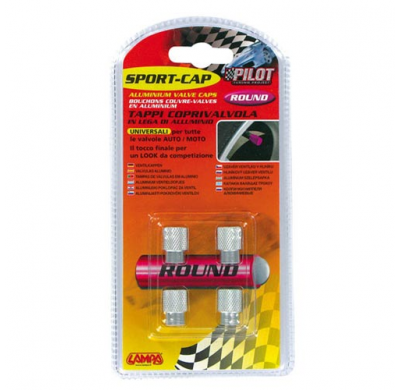 Kit 4 Tapones 02500 En Aluminio Round Para Valvula De Neumaticos
