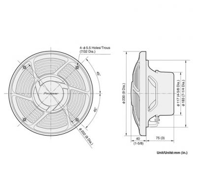 Kit Altavoces Marinos Pioneer Ts Mr2040 , Nautica .