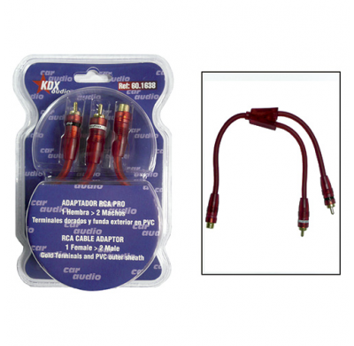 Cable Rca Y ,  1 Macho a 2 Hembras