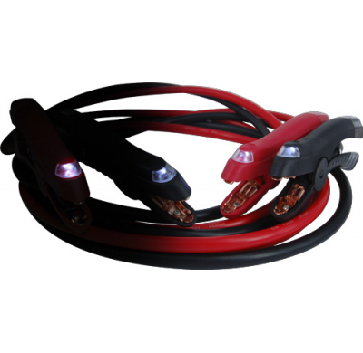 Kit Cables De Arranque Bateria 25 Mm. Piermo Con Luz Y Bolsa Transporte Gw-P12-25 (3.5 M. - 100% Cobre)