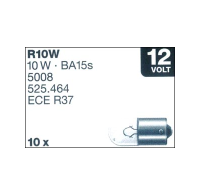 Caja De 10 Lamparas Osram, 5008, 12 V. 10 W. R10w, Ba15s