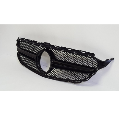 Parrilla Delantera Mercedes-Benz C W205 Negro Brillo