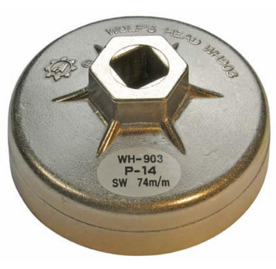 Vaso De Filtro 74mm X 14 Para Vw, Mercedes Benz, Bmw, Audi Y Opel