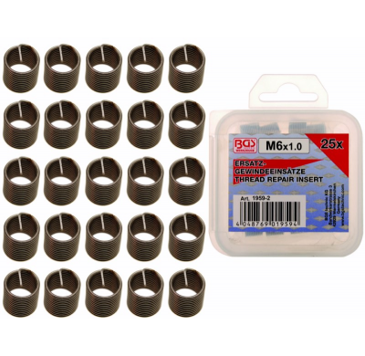 Rep. Helicoil 25 Ud. M6x1.0