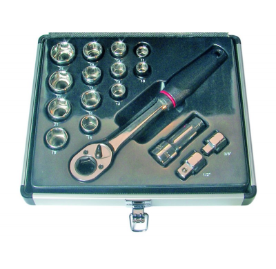 Juego De Llaves De Vaso Con Agujero Pasante - 16 Piezas