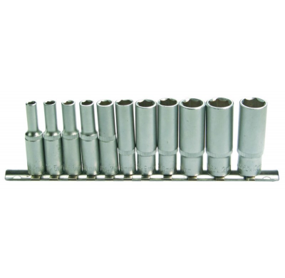 Juego De Llaves De Vaso Largas Hexagonales 1/4" - 11 Piezas