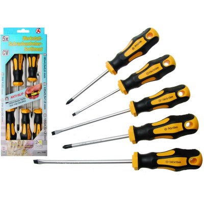 Juego De  Destornilladores Plano Y Estrella -  5 Piezas