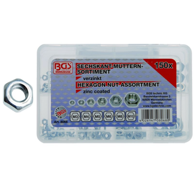 Tuercas Hexagonales - 150 Piezas