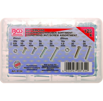 Tuercas Y Tornillos M4 - M5 - 125 Piezas