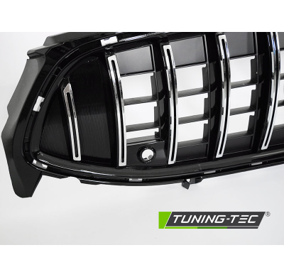 PARRILLA CROMADA ESTILO DEPORTIVO NEGRO compatible con MERCEDES CLA W118 19-