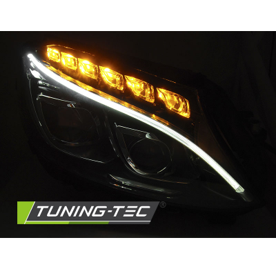FAROS LUZ DIURNA TRUE DRL NEGROS aptos para MERCEDES W205 14-18