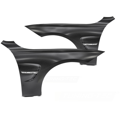 ALETAS DELANTERAS ESTILO DEPORTIVO CON VENTILACIÓN LATERAL CROMADO valido para BMW F32 F33 F36 13-19