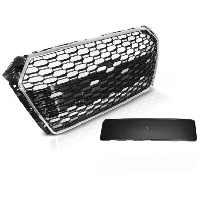 Parrilla delantera AUDI A4 B9 15-19 CHROME BLACK RS4 STYLE