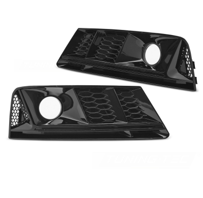 CUBIERTA DE FARO ANTINIEBLA NEGRO BRILLANTE PARA AUDI A4 B9 15-19