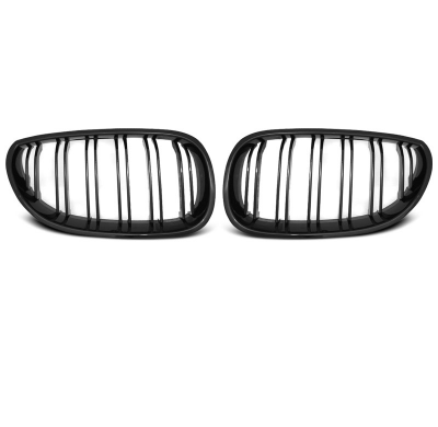 Parrilla Deportiva Bmw E60/E61 07.03-10 Negro Brillante Double Bar M-Look