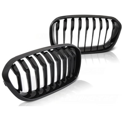 Parrilla Delantera Bmw F20 F21 Lci 15-18 Negro Brillante.
