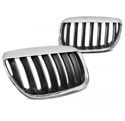 Parrilla Delantera Bmw X5 E53 Lci 04-06 Brows Chrome Black