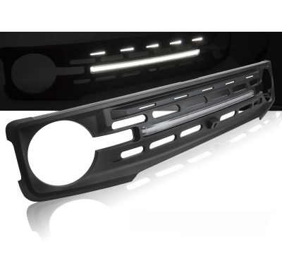 PARRILLA NEGRA CON LED PARA FORD BRONCO 21-