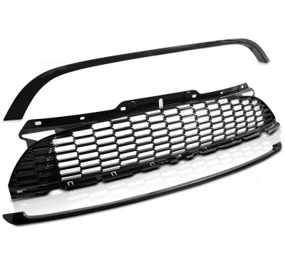 Parrilla Delantera Mini Cooper 10-14 R56/57/55 Jcw Style Negro Brillante.