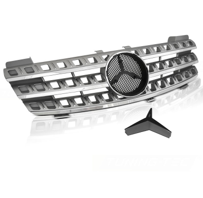 Parrilla Delantera Mercedes W164 05-08 Silver Chrome
