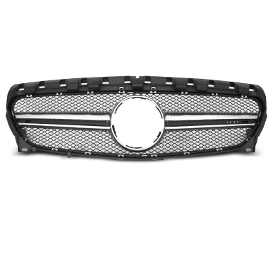 PARRILLA DEPORTIVA NEGRO SILVER SPORT LOOK PARA MERCEDES CLA W117 13-19