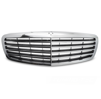PARRILLA CROMADA-ASPECTO CARBONO apta para MERCEDES CLASE S W221 05-09