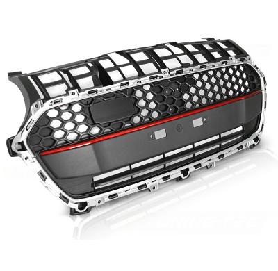 Parrilla Delantera Suzuki Swift Vi 17- Chrome Red Line