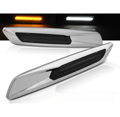 Intermitentes Laterales Bmw E60/ E90/ E92/ E82 Led F10 Style Smoke Silver Chrome