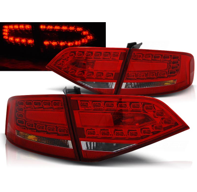 Pilotos Traseros Led Audi A4 B8 08-11 Sedan Rojo/Blanco Led