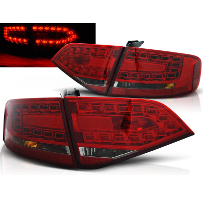 Pilotos Traseros Led Audi A4 B8 08-11 Sedan Rojo Ahumado Led