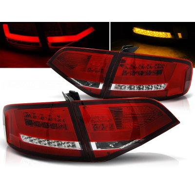 Pilotos Traseros Led Audi A4 B8 08-11 Sedan Rojo/Blanco Led