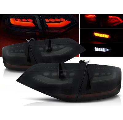 Pilotos Traseros Led Audi A4 B8 08-11 Sedan Ahumado Negro Led