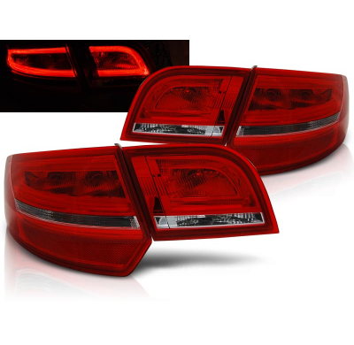 Pilotos Traseros Led Audi A3 8p 04-08 Sportback Rojo/Blanco Led