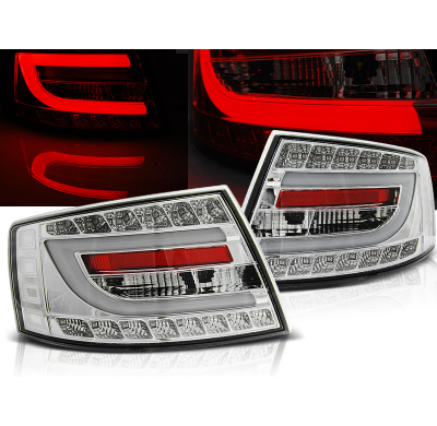 Pilotos Traseros Led Audi A6 C6 Sedan 04.04-08 Cromado Led 6pin
