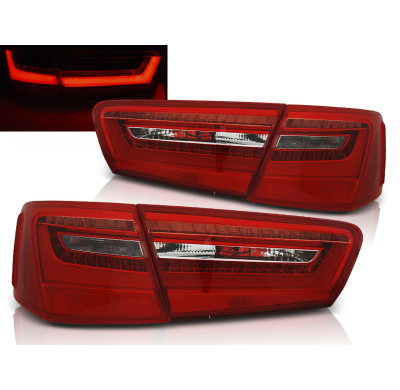 Pilotos Traseros Led Audi A6 C7 11-10.14 Rojo/Blanco Led