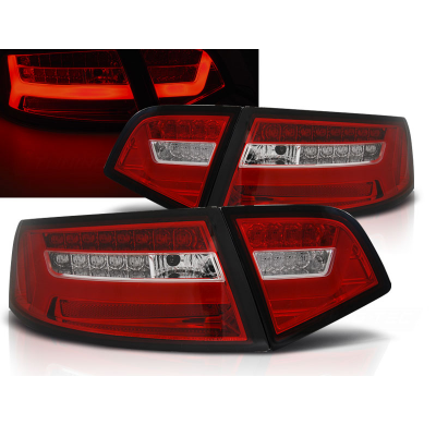 Pilotos Led Audi A6 08-11 Sedan Rojo Blanco Con Intermitentes Dinamicos