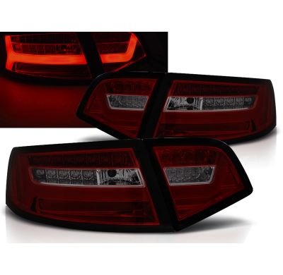 Pilotos Led Audi A6 08-11 Sedan Rojo Ahumado Con Intermitentes Dinamicos