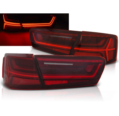 Pilotos Traseros Led Audi A6 C7 11-14 Limousine  Rojo Blanco  Led Bar Intermitentes Dinamicos