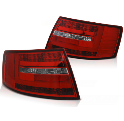 Pilotos Traseros Led Audi A6 C6 Sedan 04.04-08 Red White Led Bar 7-Pin