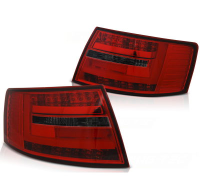 Pilotos Traseros Led Audi A6 C6 Sedan 04.04-08 Red Smoke Led Bar 7-Pin