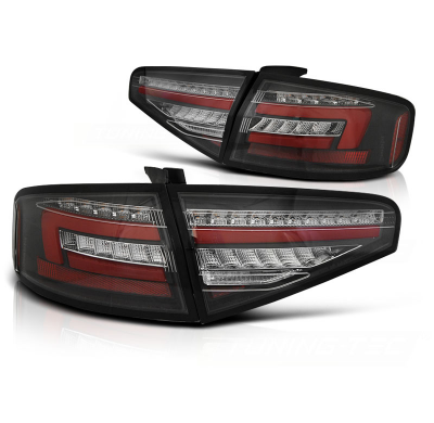 Pilotos Traseros Audi A4 B8 12-15 Sedan Black Intermitentes Dinamicos Oem Led