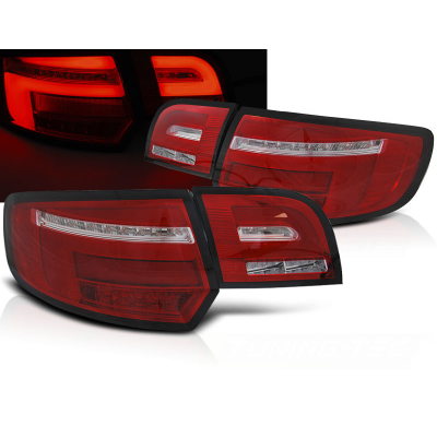 PILOTOS TRASEROS LED ROJA BLANCO compatible con AUDI A3 8P 5D 03-08 con intermitente dinamico