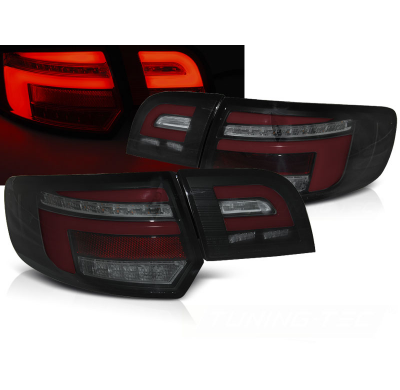 PILOTOS TRASEROS ROJAS NEGRO para AUDI A3 8P 5D 03-08 con intermitente dinamico