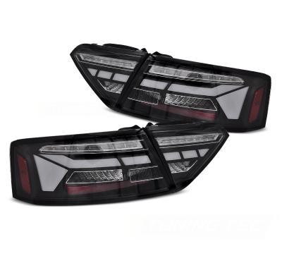 PILOTOS TRASEROS LED DE BARRA NEGRAS SEQUENCIALES PARA AUDI A5 11-16 BOMBILLA OEM