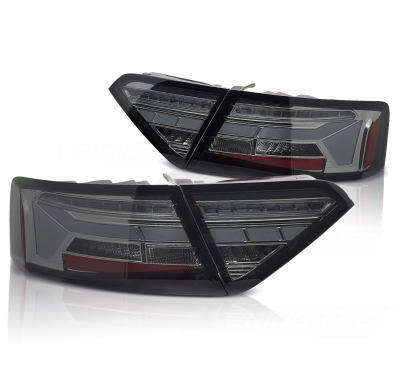 PILOTOS TRASEROS LED DE BARRA AHUMADA SEQUENCIALES PARA AUDI A5 11-16 BOMBILLA OEM