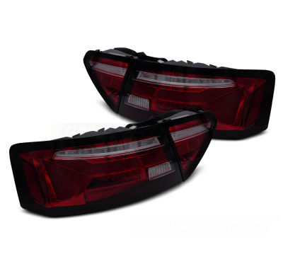 PILOTOS TRASEROS LED DE BARRA ROJAS HUMO SEQUENCIALES PARA AUDI A5 11-16 BOMBILLA OEM